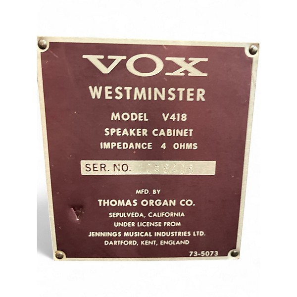 Vintage 1960s VOX Westminster Head & Cab Bass Amp Head