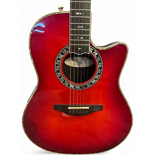 Used Ovation 1869 Custom Legend Red Acoustic Electric Guitar