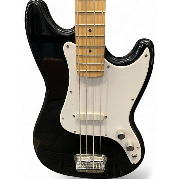 Used Squier Bronco Black Electric Bass Guitar