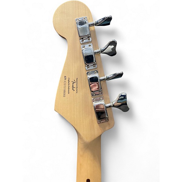 Used Squier Bronco Black Electric Bass Guitar