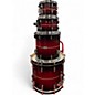 Used Pearl 4 Piece PROFESSIONAL SERIES REDBURST STRIPE Drum Kit thumbnail