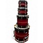 Used Pearl 4 Piece PROFESSIONAL SERIES REDBURST STRIPE Drum Kit