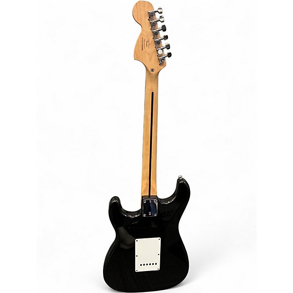 Used Starcaster by Fender Stratocaster Black Solid Body Electric Guitar