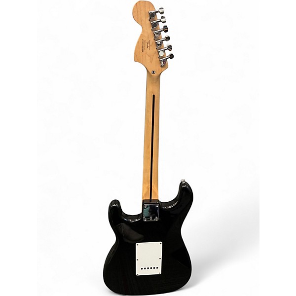 Used Starcaster by Fender Stratocaster Black Solid Body Electric Guitar