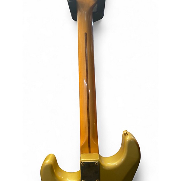 Used 2005 Fender 50th Anniversary Stratocaster Aztec Gold Solid Body Electric Guitar