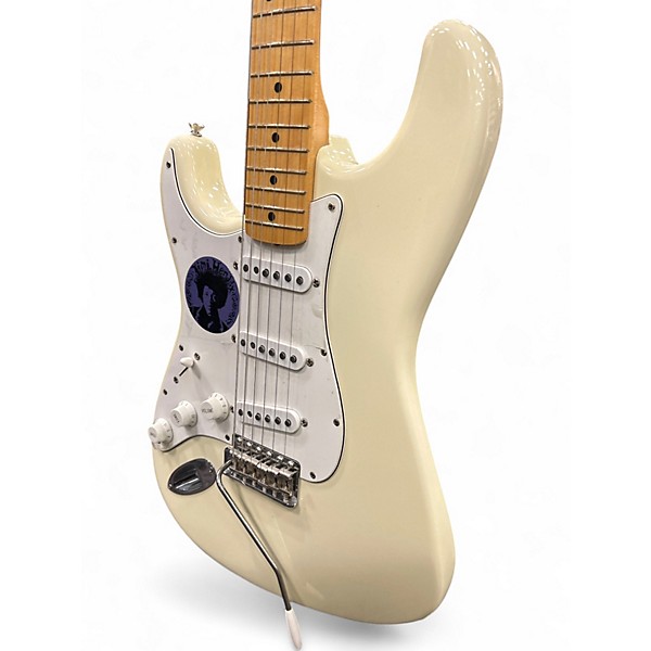 Used Fender Jimi Hendrix Reverse Stratocaster  Cream Solid Body Electric Guitar