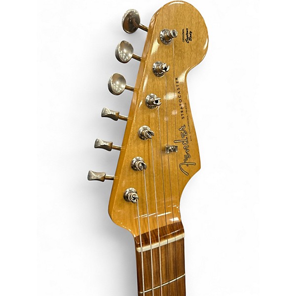 Used Fender Jimi Hendrix Monterey Stratocaster Cream Coral Floral Solid Body Electric Guitar