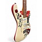 Used Fender Jimi Hendrix Monterey Stratocaster Cream Coral Floral Solid Body Electric Guitar