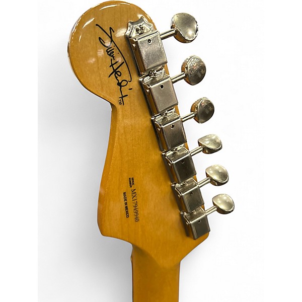 Used Fender Jimi Hendrix Monterey Stratocaster Cream Coral Floral Solid Body Electric Guitar