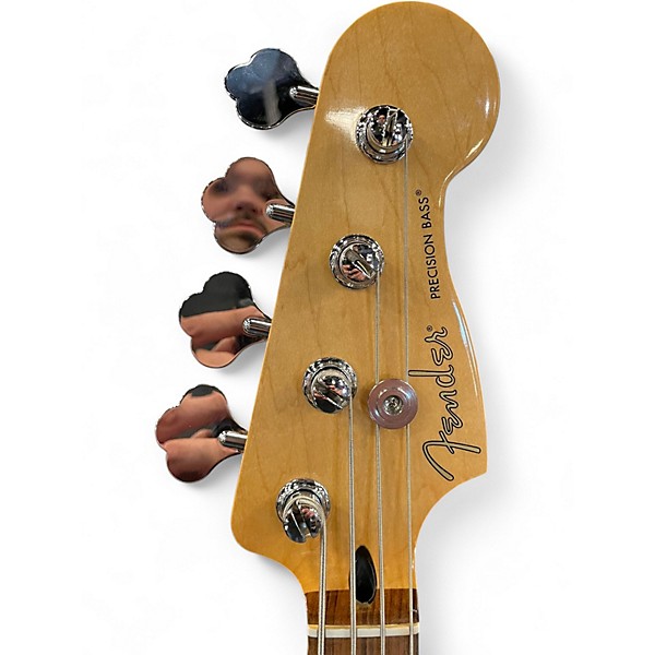 Used Fender Player Precision Bass Candy Apple Red Metallic Electric Bass Guitar