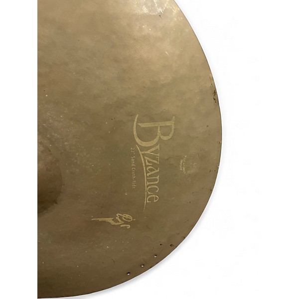 Used MEINL 22in BYZANCE SAND CRASH RIDE Cymbal