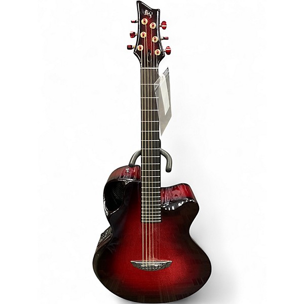 Used Emerald X30 Red to Black Fade Acoustic Guitar