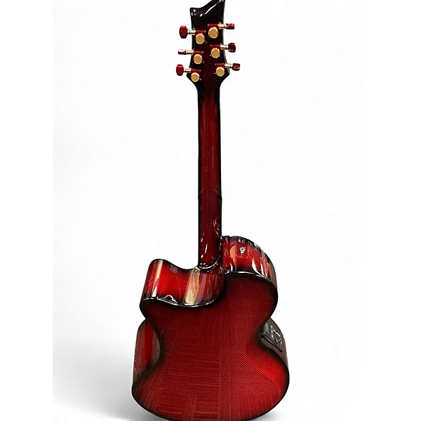 Used Emerald X30 Red to Black Fade Acoustic Guitar