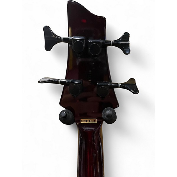 Used Schecter Omen 4 Crimson Red Trans Electric Bass Guitar