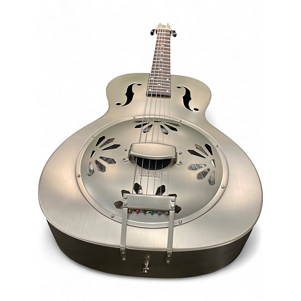 Used Gretsch Guitars G9201 Honeydipper Metal Round Neck Metallic Silver Resonator Guitar
