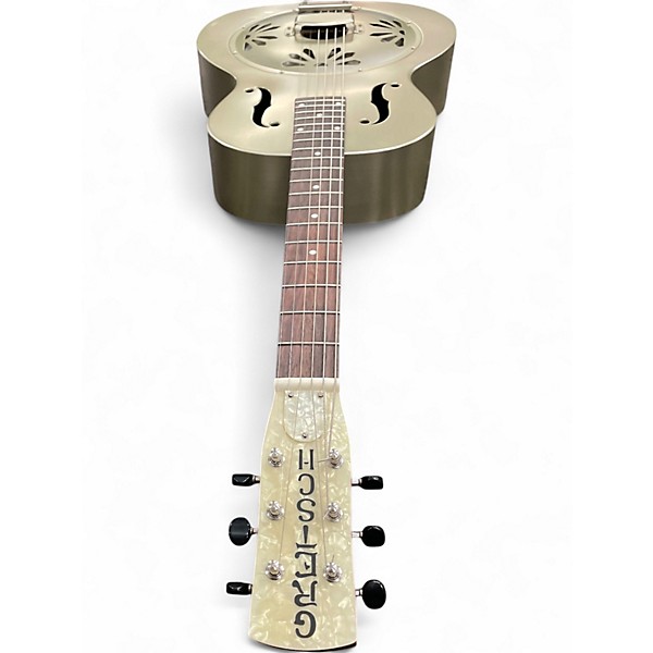 Used Gretsch Guitars G9201 Honeydipper Metal Round Neck Metallic Silver Resonator Guitar