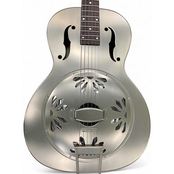 Used Gretsch Guitars G9201 Honeydipper Metal Round Neck Metallic Silver Resonator Guitar