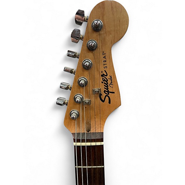 Used Squier STRATOCASTER Black Solid Body Electric Guitar