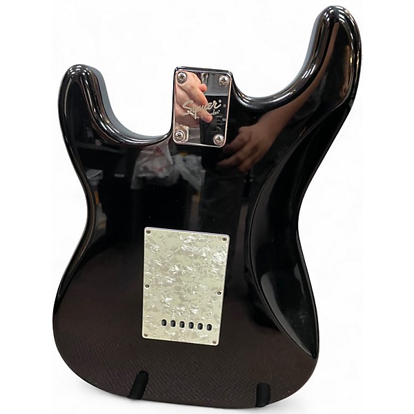 Used Squier STRATOCASTER Black Solid Body Electric Guitar