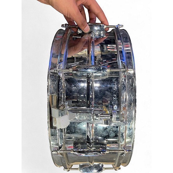 Used Pearl 14X5.5 Mirror Chrome Steel Shell Snare Chrome Drum