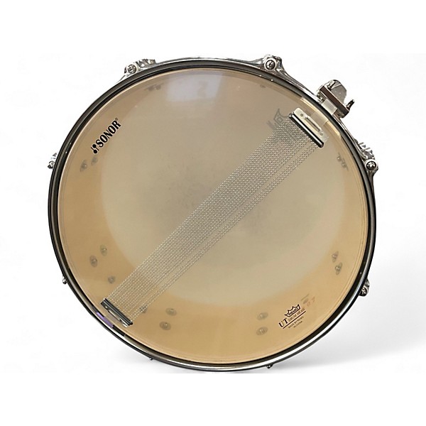 Used SONOR 14in BOP Snare Sparkle Silver Sparkle Drum