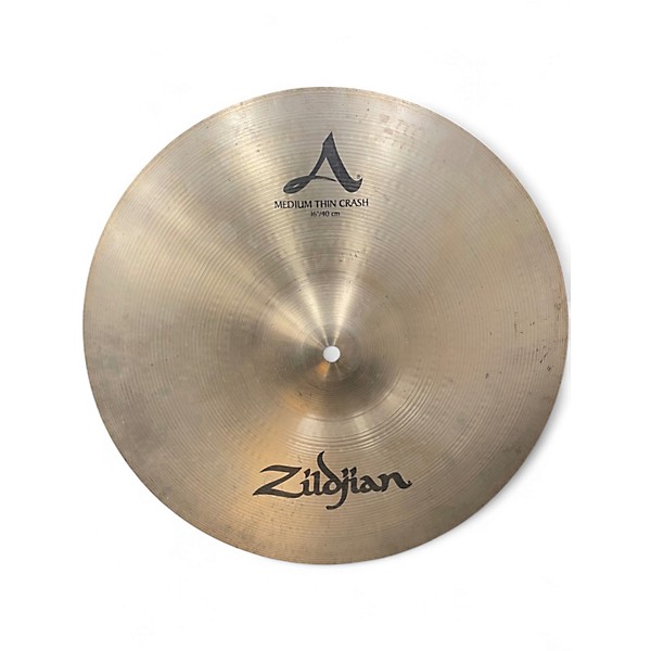 Used Zildjian 16in A CUSTOM MEDIUM THIN CRASH  Cymbal