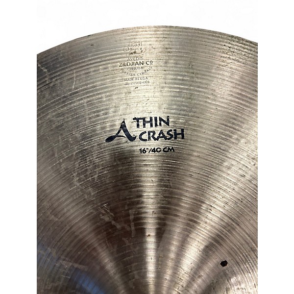 Used Zildjian 16in A Series Thin Crash Cymbal