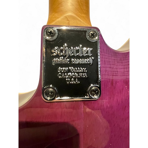 Used Schecter Guitar Research Omen Extreme 6 Purple Solid Body Electric Guitar