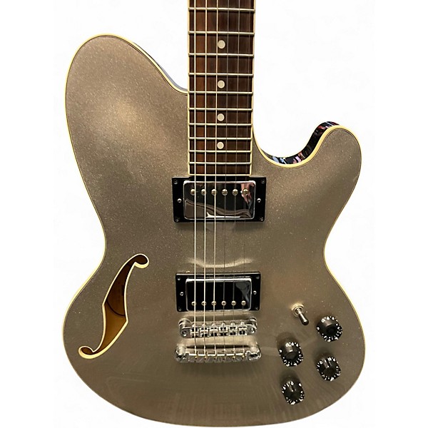 Used 2000s Ibanez Talman TM71 SVT Silver Top Hollow Body Electric Guitar