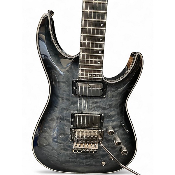 Used Schecter Guitar Research Hellraiser C1 Hybrid trans grey Solid Body Electric Guitar