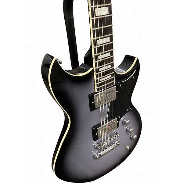 Used 2020s Reverend Sensei Black and Silver Solid Body Electric Guitar