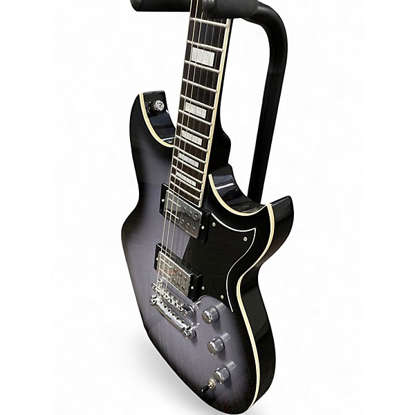 Used 2020s Reverend Sensei Black and Silver Solid Body Electric Guitar