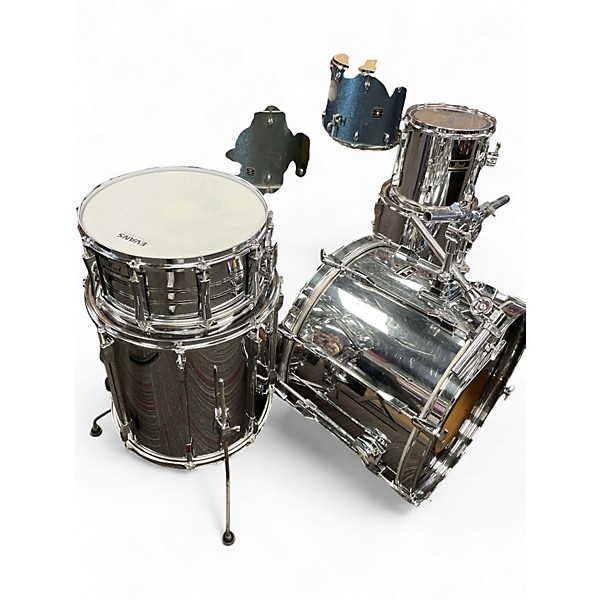 Used 1980s Pearl 6 Piece Export Chrome Drum Kit