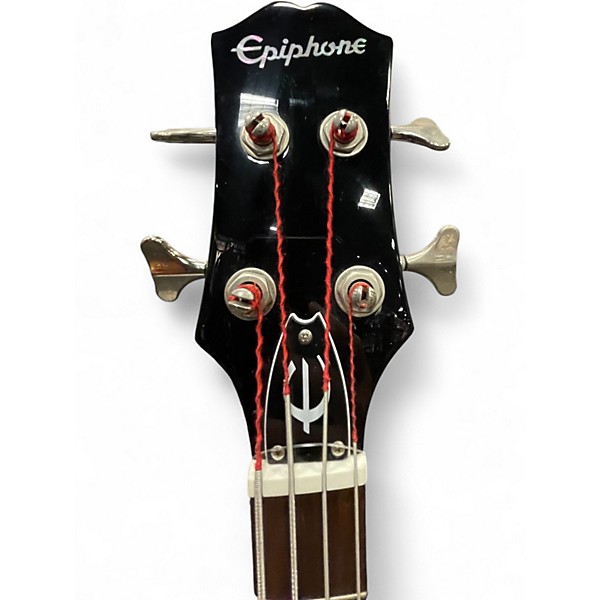 Used Epiphone Embassy BLACK SPARKLE Electric Bass Guitar