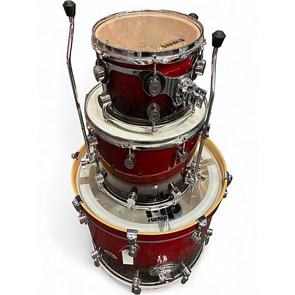 Used PDP by DW 3 Piece M5 Dark Red To Brown Fade Drum Kit