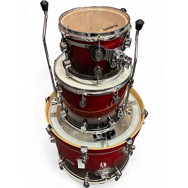 Used PDP by DW 3 Piece M5 Dark Red To Brown Fade Drum Kit