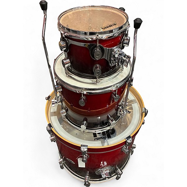 Used PDP by DW 3 Piece M5 Dark Red To Brown Fade Drum Kit