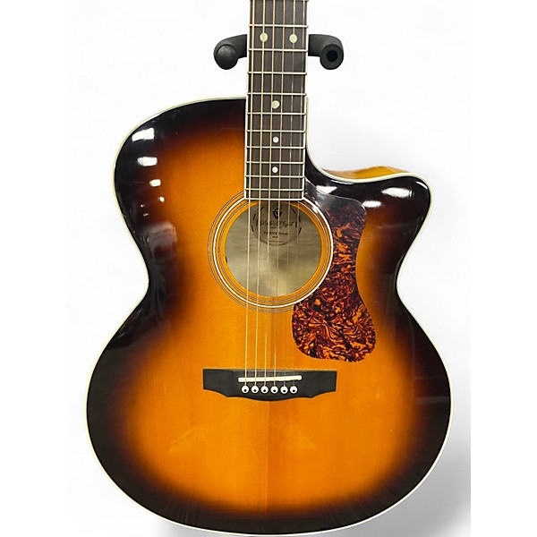 Used Guild F250CE DELUXE 2 Tone Sunburst Acoustic Electric Guitar