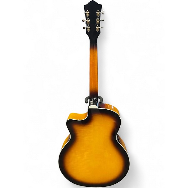 Used Guild F250CE DELUXE 2 Tone Sunburst Acoustic Electric Guitar