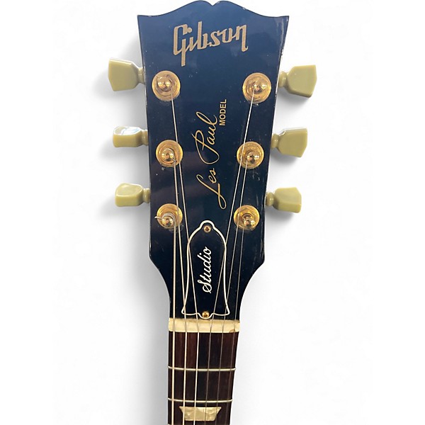 Used 2000s Gibson Les Paul Studio Black Solid Body Electric Guitar