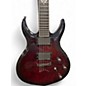 Used 2000s Schecter Guitar Research Devil 6 Crimson Red Trans Solid Body Electric Guitar