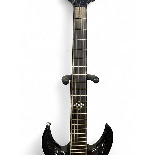 Used 2000s Schecter Guitar Research Devil 6 Crimson Red Trans Solid Body Electric Guitar