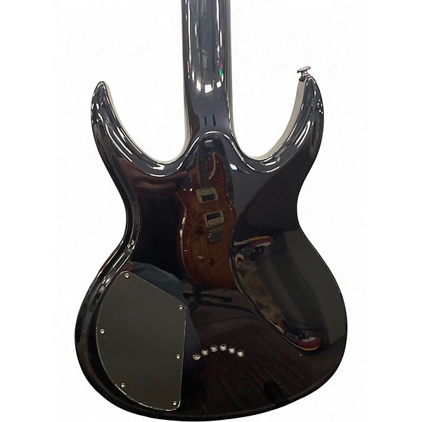 Used 2000s Schecter Guitar Research Devil 6 Crimson Red Trans Solid Body Electric Guitar