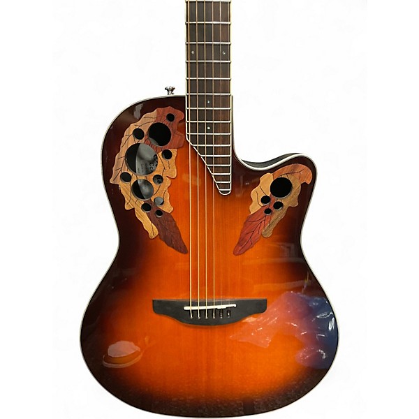 Used Ovation CE48 Celebrity Series 2 Color Sunburst Acoustic Electric Guitar