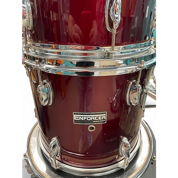 Used Enforcer 5 Piece 5 PEICE SHELL PACK Wine Red Drum Kit