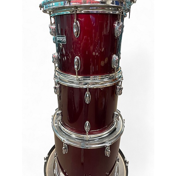 Used Enforcer 5 Piece 5 PEICE SHELL PACK Wine Red Drum Kit
