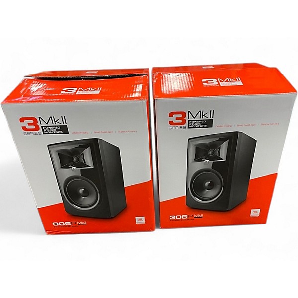 Used JBL 306P MKII PAIR Powered Monitor