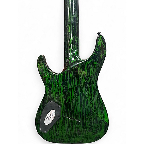 Used Schecter Guitar Research C7 MS Silver Mountain Toxic Venom Solid Body Electric Guitar