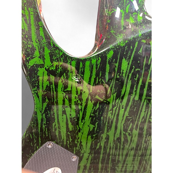 Used Schecter Guitar Research C7 MS Silver Mountain Toxic Venom Solid Body Electric Guitar