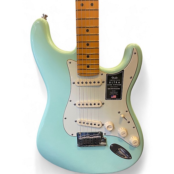 Used Fender American Ultra Luxe Stratocaster Seafoam Green Solid Body Electric Guitar